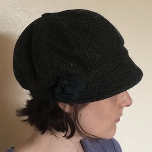 MUCROS WEAVERS Gray Tweed Newsboy Hat